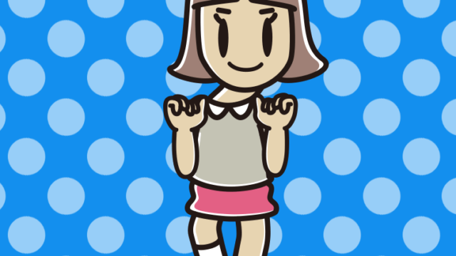 首振りダンスをする小学生女子のイラスト【色、背景あり】PNG