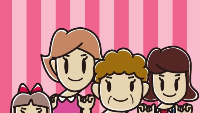 首振りダンスをする人たちのイラスト【色、背景あり】PNG