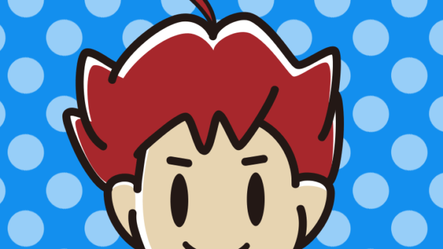 アホ毛の男子大学生のイラスト【色、背景あり】PNG