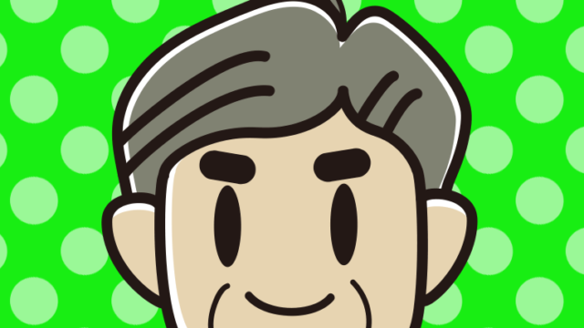 アホ毛のおじさんのイラスト【色、背景あり】PNG