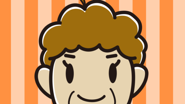 アホ毛のおばさんのイラスト【色、背景あり】PNG