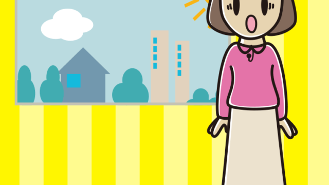 驚く女性アナウンサーのイラスト【色、背景あり】PNG