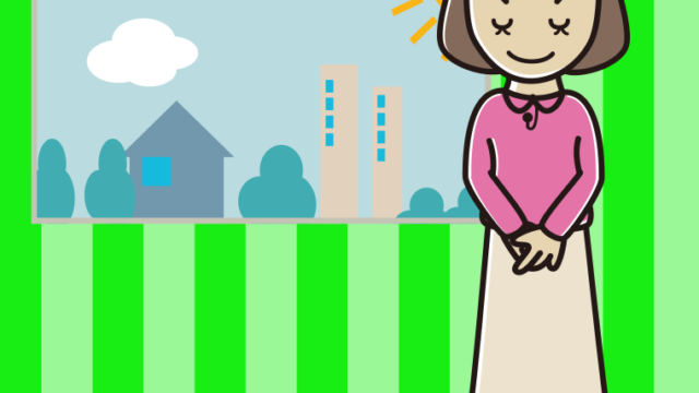 お辞儀する女性アナウンサーのイラスト【色、背景あり】PNG