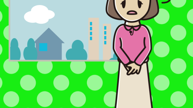 ぼーっとする女性アナウンサーのイラスト【色、背景あり】PNG