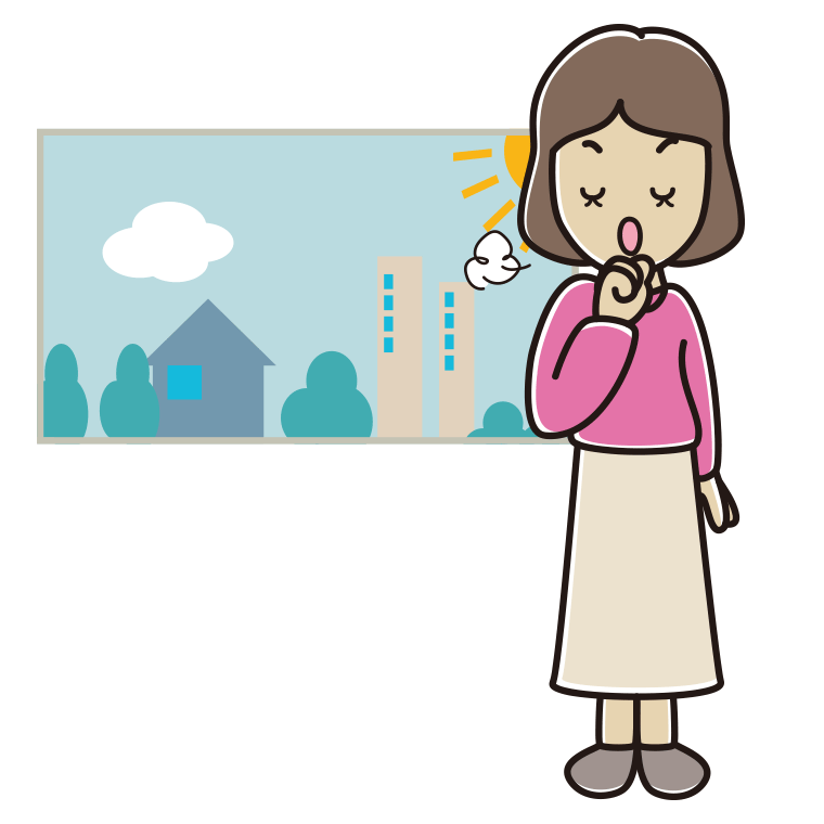 咳払いする女性アナウンサーのイラスト【色あり、背景なし】透過PNG