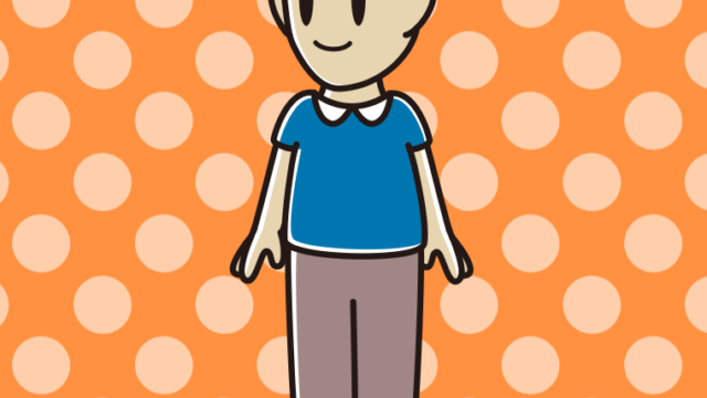 右を向く男性のイラスト【色、背景あり】PNG