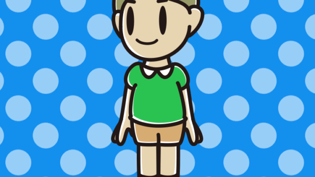 右を向く小学生男子のイラスト【色、背景あり】PNG