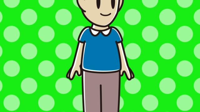 左を向く男性のイラスト【色、背景あり】PNG