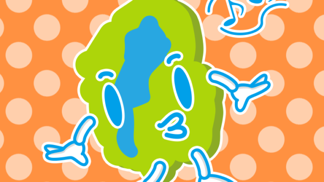 口笛を吹く滋賀ちゃんのイラスト【色、背景あり】PNG