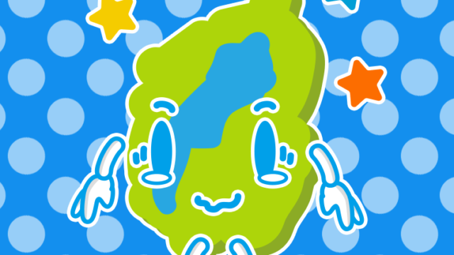 ジーンとする滋賀ちゃんのイラスト【色、背景あり】PNG