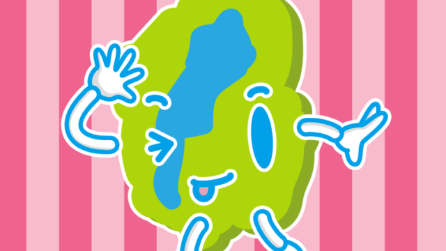 テヘヘな滋賀ちゃんのイラスト【色、背景あり】PNG