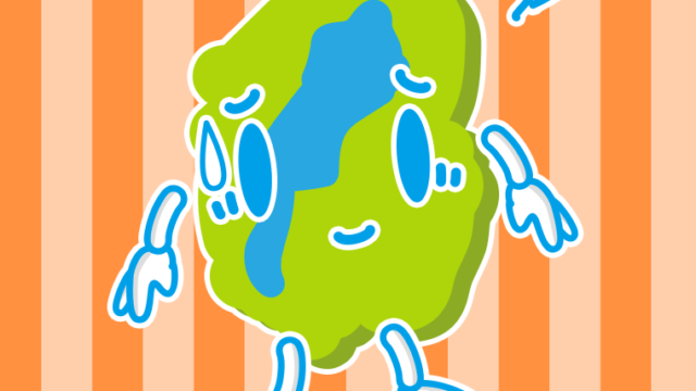 苦笑いする滋賀ちゃんのイラスト【色、背景あり】PNG