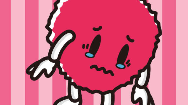 泣くライチちゃんのイラスト【色、背景あり】PNG