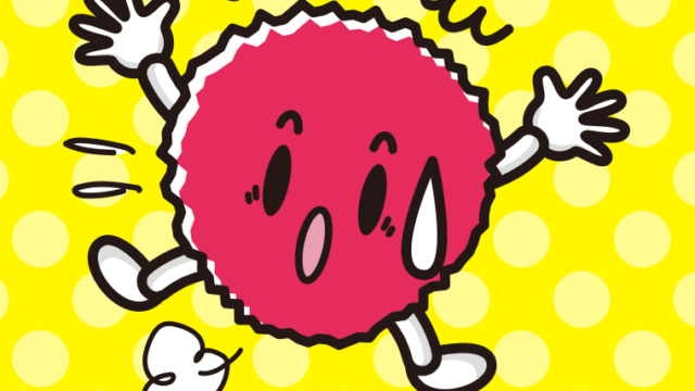 驚くライチちゃんのイラスト【色、背景あり】PNG