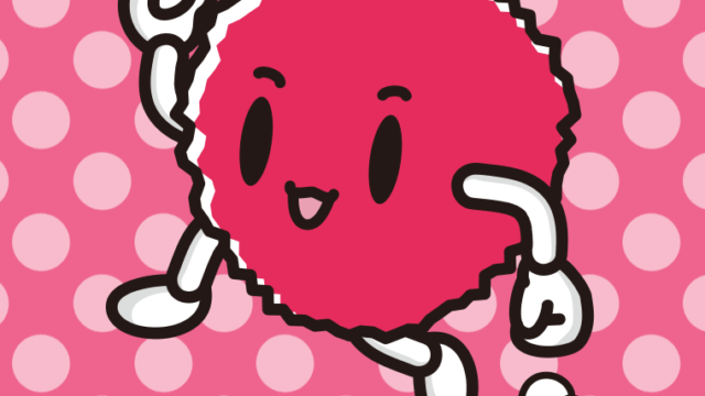 走るライチちゃんのイラスト【色、背景あり】PNG