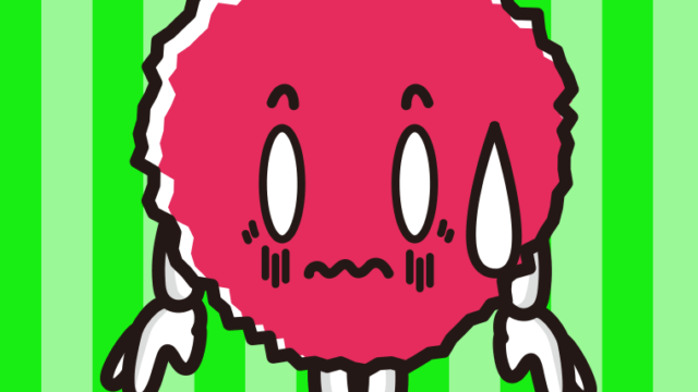 ショックを受けるライチちゃんのイラスト【色、背景あり】PNG