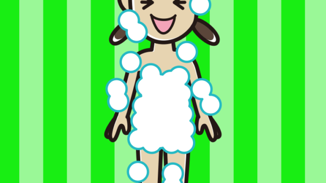 笑う泡だらけの女子中学生のイラスト【色、背景あり】PNG