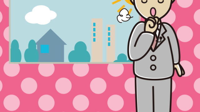 咳払いする男性アナウンサーのイラスト【色、背景あり】PNG