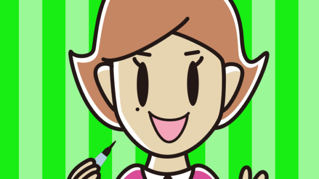 ほくろを描き足す女性のイラスト【色、背景あり】PNG