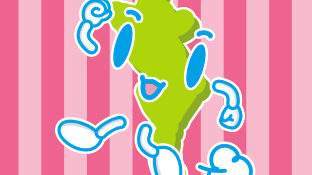 走る京都ちゃんのイラスト【色、背景あり】PNG