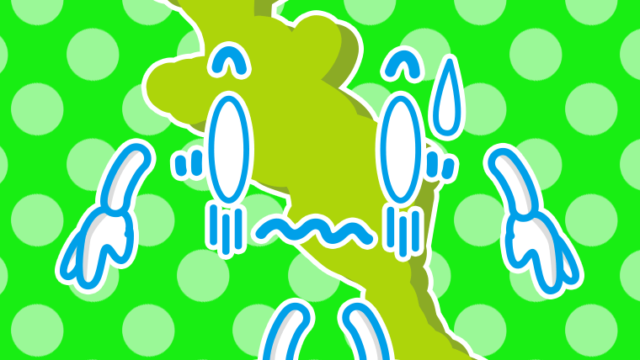 ショックを受ける京都ちゃんのイラスト【色、背景あり】PNG