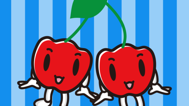 かわいいアセロラちゃんのイラスト【色、背景あり】PNG