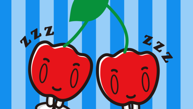 眠るアセロラちゃんのイラスト【色、背景あり】PNG