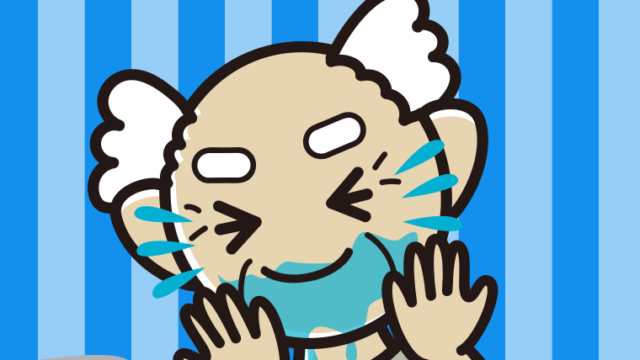 顔を洗うおじいさんのイラスト【色、背景あり】PNG