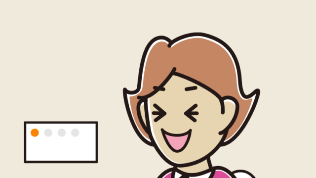 トイレで笑う女性のイラスト【色、背景あり】PNG