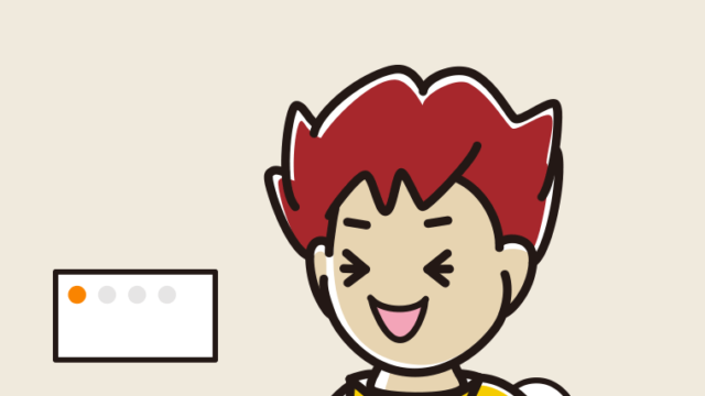 トイレで笑う男子大学生のイラスト【色、背景あり】PNG