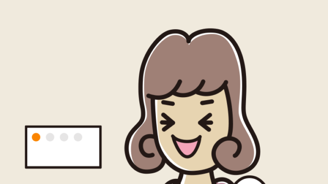 トイレで笑う女子大学生のイラスト【色、背景あり】PNG