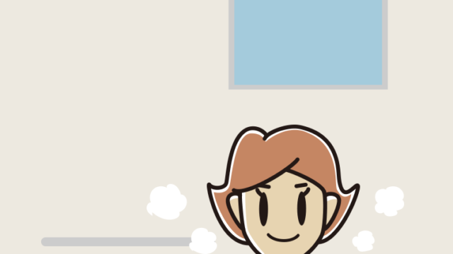 お風呂に入る女性のイラスト【色、背景あり】PNG