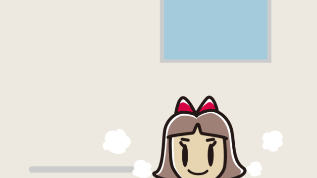 お風呂に入る小学生女子のイラスト【色、背景あり】PNG