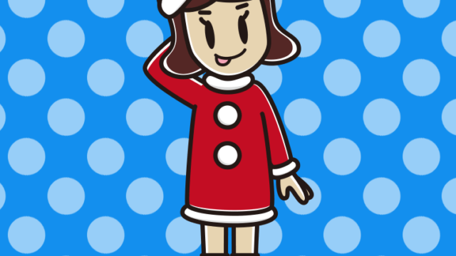 テヘヘなサンタ姿の女子高校生のイラスト【色、背景あり】PNG