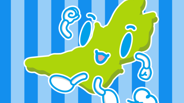 走る大阪ちゃんのイラスト【色、背景あり】PNG