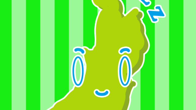 眠る大阪ちゃんのイラスト【色、背景あり】PNG