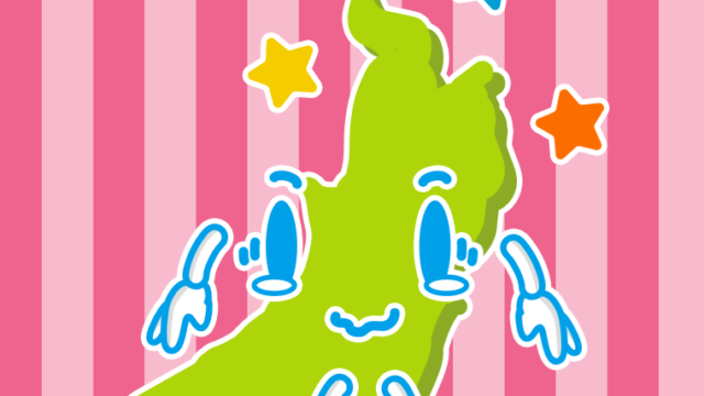 ジーンとする大阪ちゃんのイラスト【色、背景あり】PNG