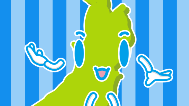 案内する大阪ちゃんのイラスト【色、背景あり】PNG