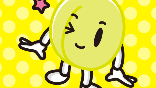 ウインクする梅ちゃんのイラスト【色、背景あり】PNG