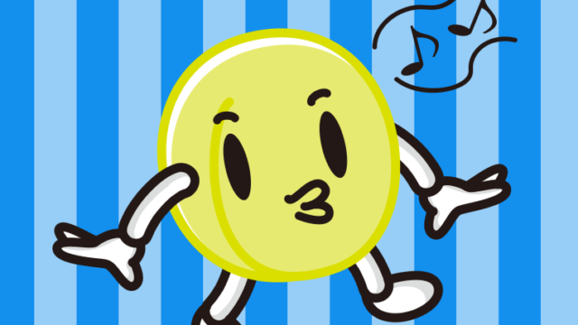 口笛を吹く梅ちゃんのイラスト【色、背景あり】PNG