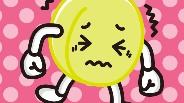 ブルブル震える梅ちゃんのイラスト【色、背景あり】PNG