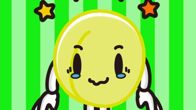 ジーンとする梅ちゃんのイラスト【色、背景あり】PNG