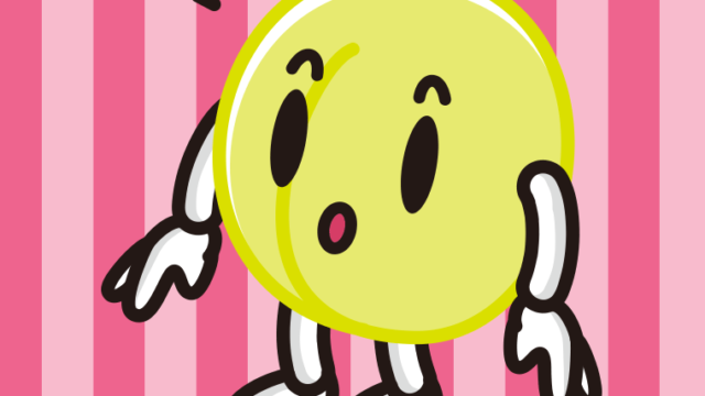 何かに気付く梅ちゃんのイラスト【色、背景あり】PNG