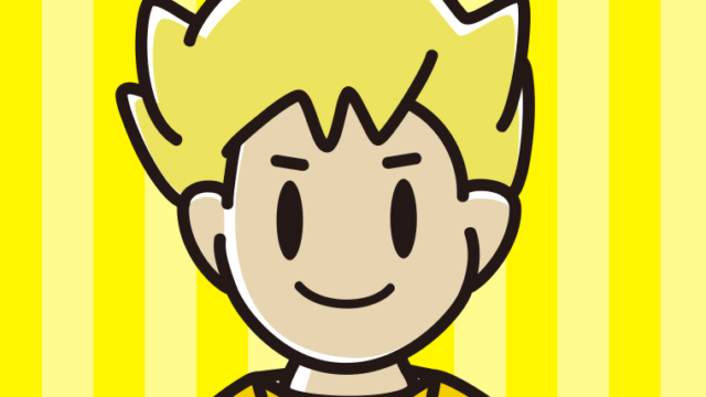 金髪の男子大学生のイラスト【色、背景あり】PNG