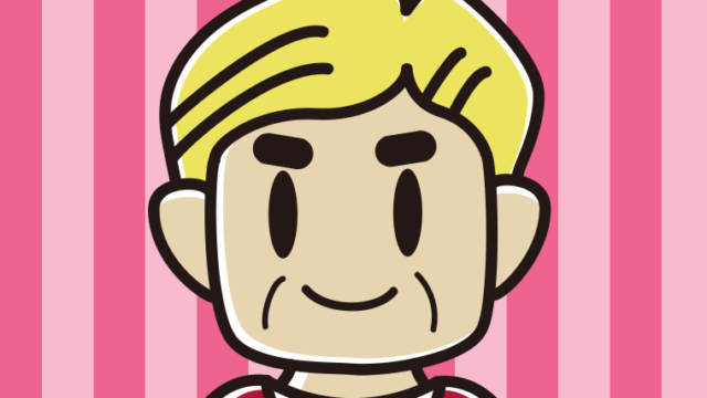 金髪のおじさんのイラスト【色、背景あり】PNG