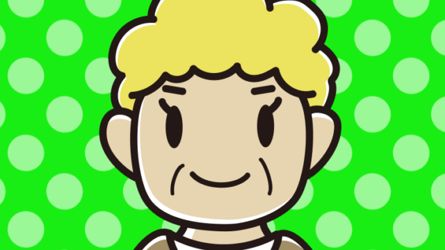 金髪のおばさんのイラスト【色、背景あり】PNG