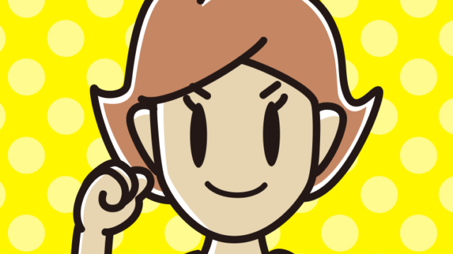 ガッツポーズをする女性のイラスト【色、背景あり】PNG