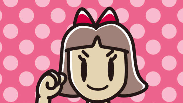 ガッツポーズをする小学生女子のイラスト【色、背景あり】PNG