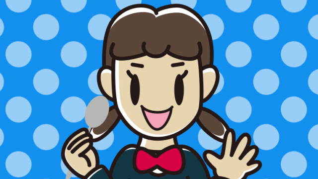 カツカレーを食べる女子中学生のイラスト【色、背景あり】PNG