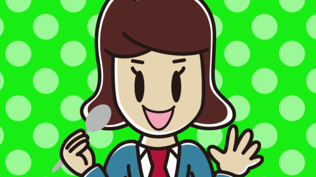 カツカレーを食べる女子高校生のイラスト【色、背景あり】PNG